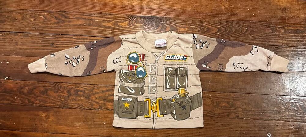 Vintage 1980s G.I. Joe Camo Kids Shirt - Rare 80s Cartoon Toy Promo - Size 4/5
